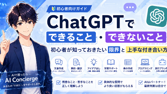 # ChatGPTでできること・できないこと【初心者が知っておきたい限界と上手な付き合い方】