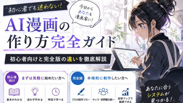 AI漫画の作り方完全ガイド｜初心者向けと完全版の違いを徹底解説
