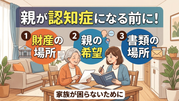 親が認知症になる前に確認したい3つのこと｜相続で家族が困らないために