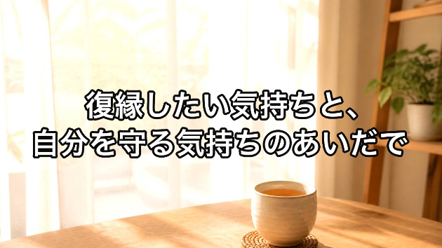 復縁したい気持ちと、自分を守る気持ちのあいだで