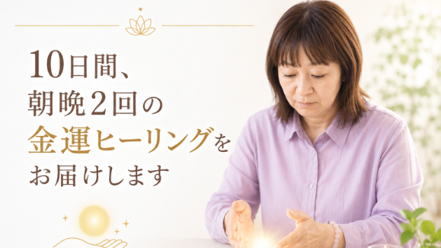 10日間、朝晩2回の金運ヒーリングをお届けします