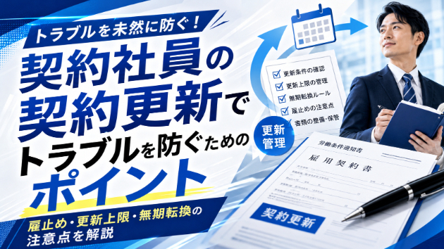 契約社員の契約更新でトラブルを防ぐためのポイント