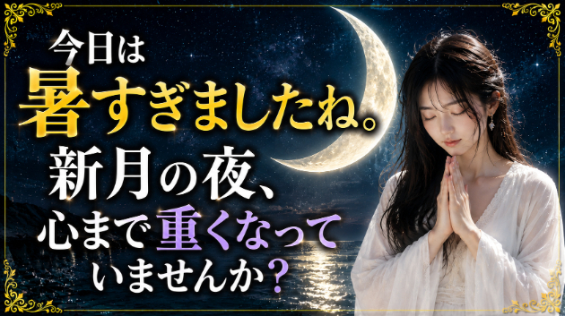 霊視鑑定・今日は暑すぎましたね。 新月の夜、心まで重くなっていませんか？　💖
