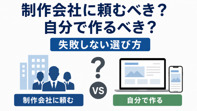 制作会社に頼むべき？自分で作るべき？失敗しない選び方