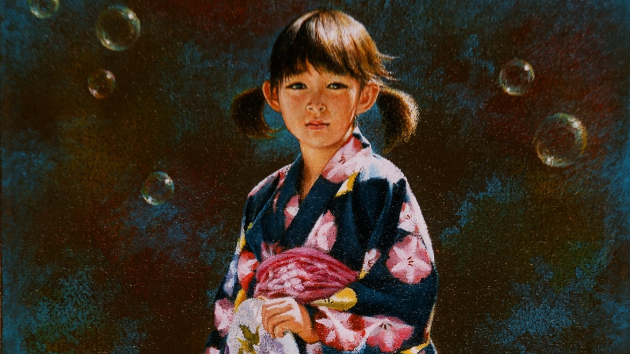 浴衣の女の子☆油彩画【その季節せつなく】〜THAT SEASON〜 