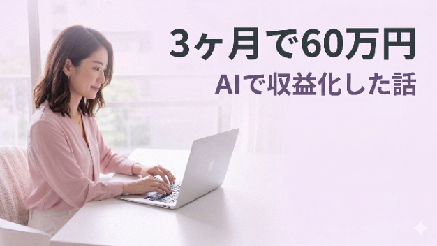 何もできなかった私が、AIで3ヶ月60万円を達成するまで