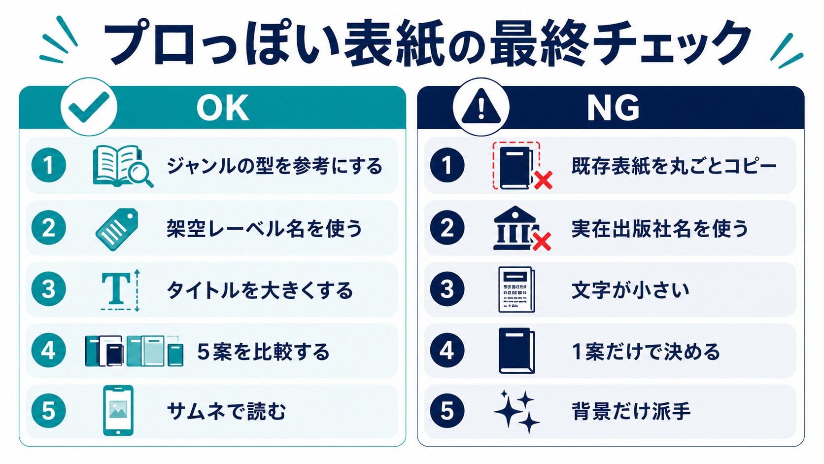 プロっぽい表紙の最終チェック