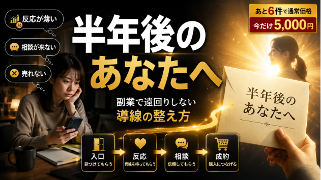 【副業初心者】半年後のあなたから届いた手紙｜スマホ在宅で遠回りしないために今直すこと