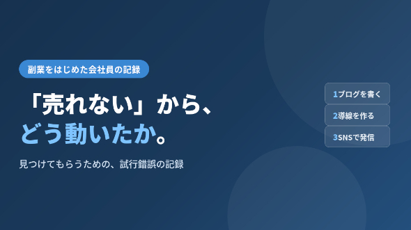 「作っても売れない」から、どう動いたか。副業ツールの試行錯誤の記録
