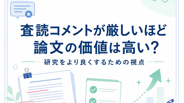 査読コメントが厳しいほど論文の価値は高い？