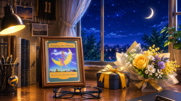 お月様はいつも見てくれてるよ。心が疲れた時は、お月様と友達になろう・・・。