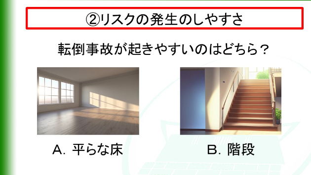 リスクの発生のしやすさ