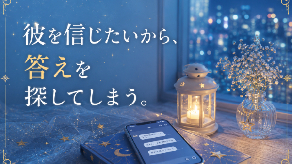  彼を信じたいから、答えを探してしまう。
