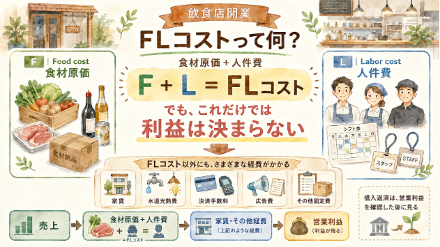 飲食店開業｜原価率と人件費率だけ見て大丈夫？「FLコスト」と利益の考え方