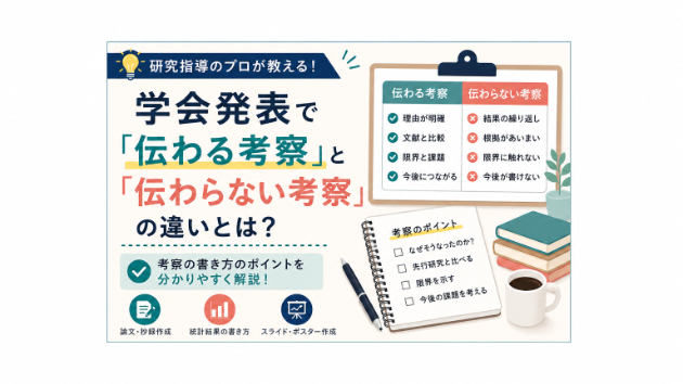 学会発表で「伝わる考察」と「伝わらない考察」の違い