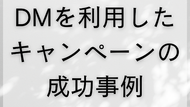 DMを利用したキャンペーンの成功事例