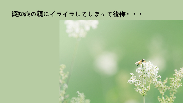認知症の親にイライラしてしまって後悔・・・