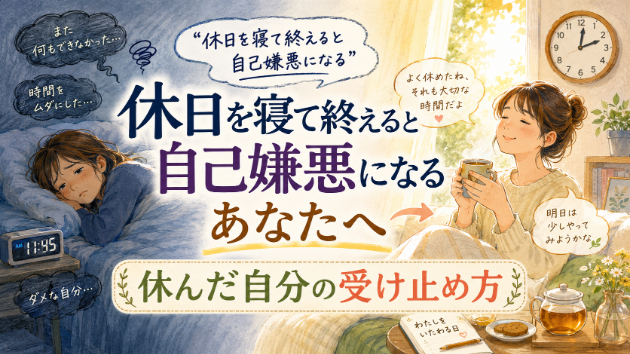 “休日を寝て終えると自己嫌悪になる”あなたへ。心理学が教える“休んだ自分”の受け止め方
