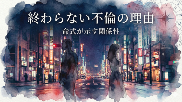 「不倫関係が長く続く人の命式の特徴」