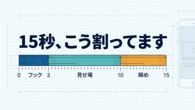 「15秒、こう割ってます」——PR動画の設計図を、秒単位で公開します