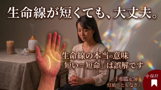 【手相の誤解】「生命線が短いと早死にする？」手相鑑定師が教える本当の意味