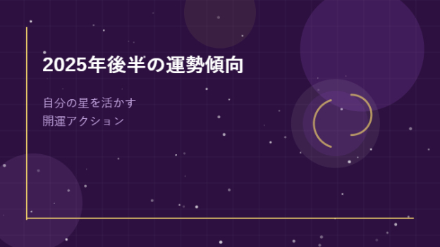 2025年後半の運勢傾向｜自分の星・命式を活かす開運アクション