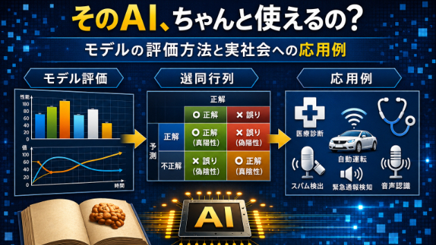 「そのAI、ちゃんと使えるの?」モデルの評価方法と実社会への応用例【AIのしくみ入門③】