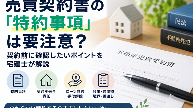 売買契約書の「特約事項」は要注意？契約前に確認したいポイントを宅建士が解説