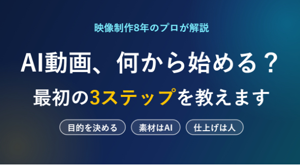 AI動画、何から始める？映像制作8年のプロが教える最初の3ステップ