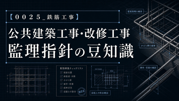 【００２５_鉄筋工事】公共建築工事・改修工事　監理指針の豆知識♪