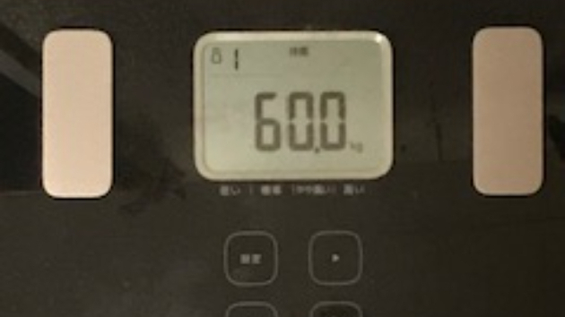今日の体重測定4/12
