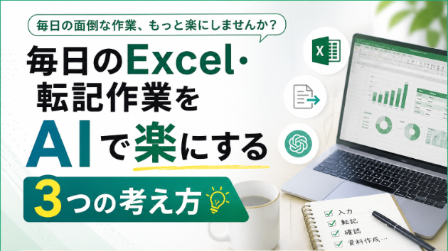 毎日のExcel転記作業をAIで楽にする3つの考え方
