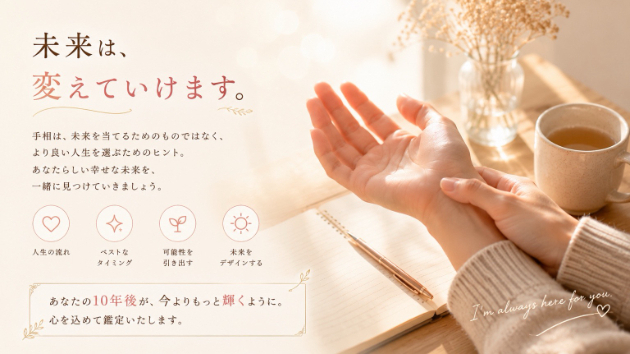 手相は未来を怖がるものではありません。