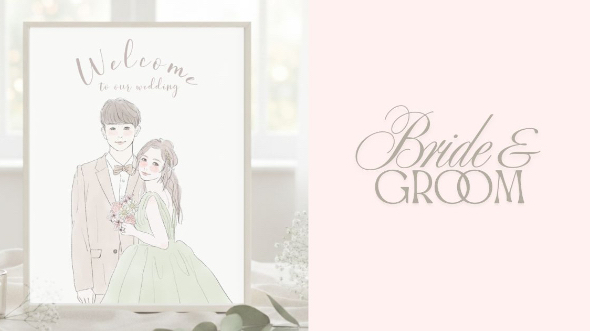 家族婚・親族婚にも人気☆ふんわり似顔絵ウェルカムボードをご紹介します♪