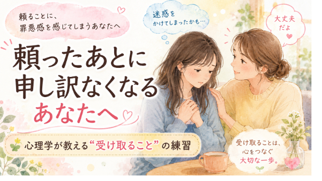 “頼ったあとに申し訳なくなる”あなたへ。心理学が教える“受け取ること”の練習