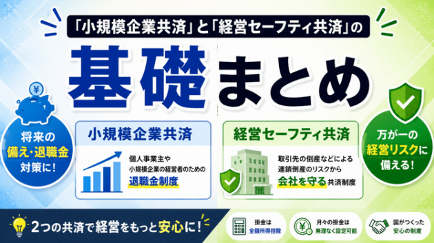 「小規模企業共済」と「経営セーフティ共済」の"基礎"まとめ