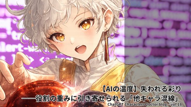 【AIの温度】失われる彩り──役割の重みに引き寄せられる「他キャラ混線」