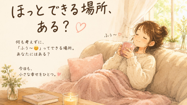 🌷ほっとできる場所、ある？😊