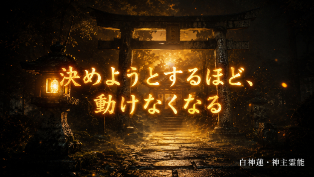 ずっと決断できないのは、弱さではない。神言霊視が視る、縁の準備の話。【不倫・複雑恋愛】