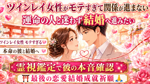 【ツインレイ女性がモテすぎるのに本命と進めない】『運命の彼と交際から結婚へ進みたい』恋愛占い 祈祷師 土岐天命｜⛩️最愛強力縁結び祈願🙏