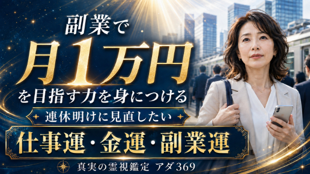 【霊視】朝から心が重いあなたへ 連休明けに見直したい仕事運・金運・副業運　　❤