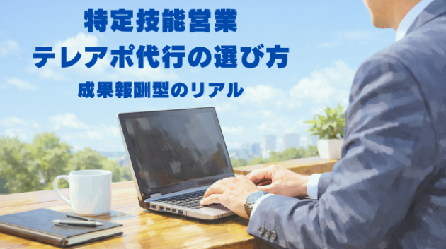 特定技能営業テレアポ代行会社選定のヒント／営業代行15年のプロが教える「成果報酬型」のリアル