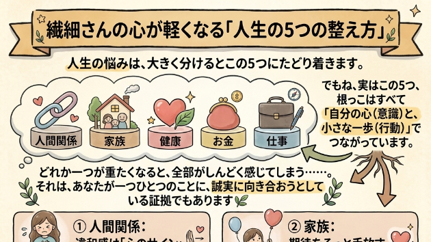 繊細さんの心が軽くなる「人生の5つの整え方」