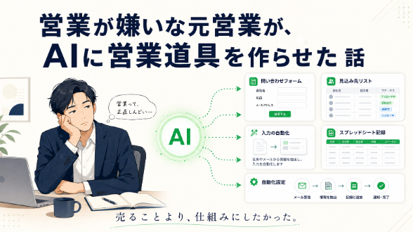 営業が嫌いな元営業が、AIに営業道具を作らせた話