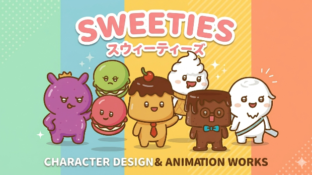 【キャラクター制作】ゆるくてシュールな「スウィーティーズ」の世界へ！