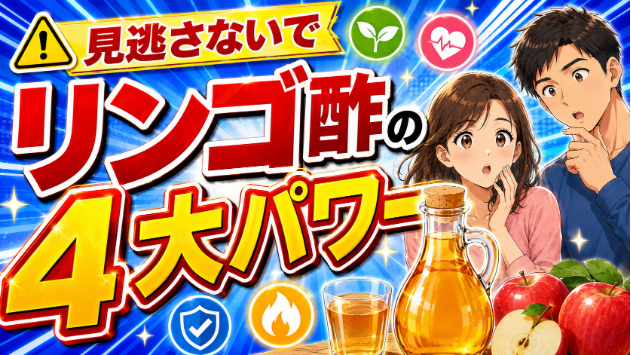 リンゴ酢の4大パワー！飲むタイミングと注意点もしっかりわかる