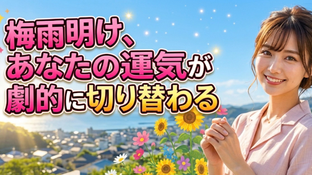 梅雨明けは運気の切り替わり。あなたに近づく流れを霊視します　💗