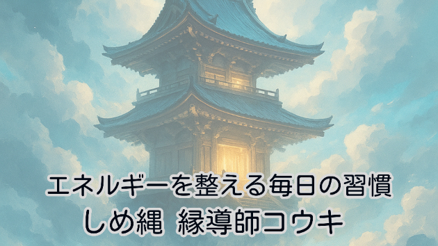 エネルギーを整える毎日の習慣｜しめ縄 縁導師コウキ