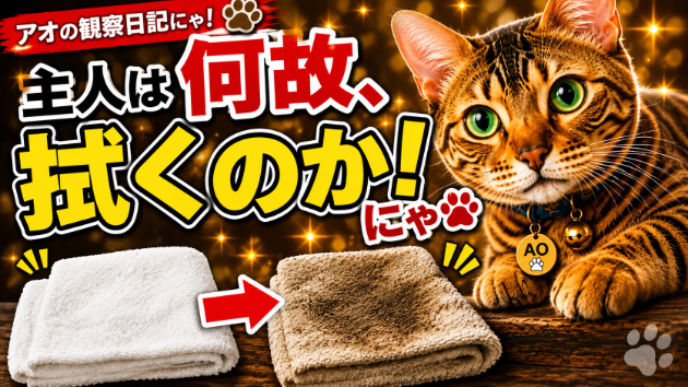 アオのブログ「主人は何故、拭くのか！にゃ」