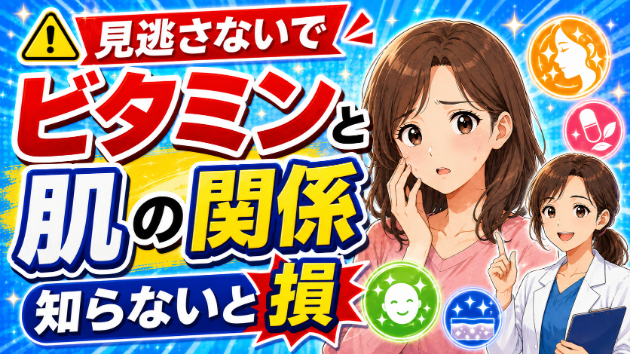 ビタミンと肌の関係 不足サインとよくある肌トラブル 健やかな肌は体の内側から